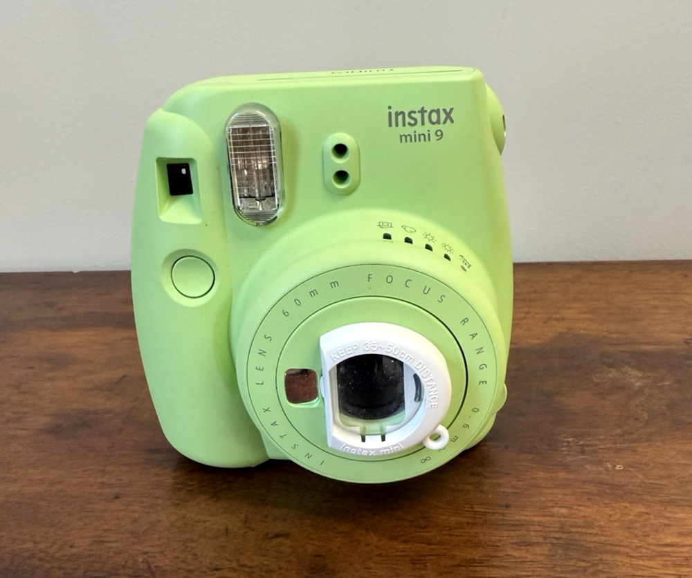 Fujifilm Instax Mini 9 Instant Film Camera Lime Green Tested & Working